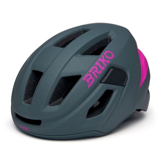Casco Briko Aero Plus Matt Corduroy Green-Neon Pink